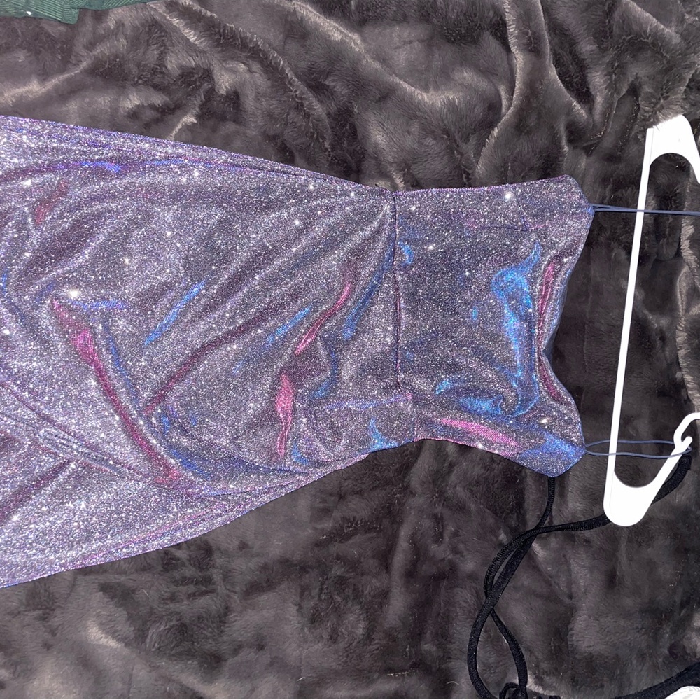 Shimmering Galaxy Print Dress